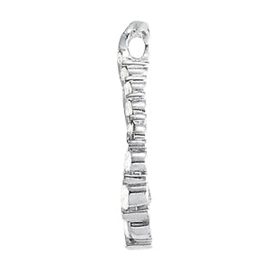 14K White Gold Diamond Journey Pendant