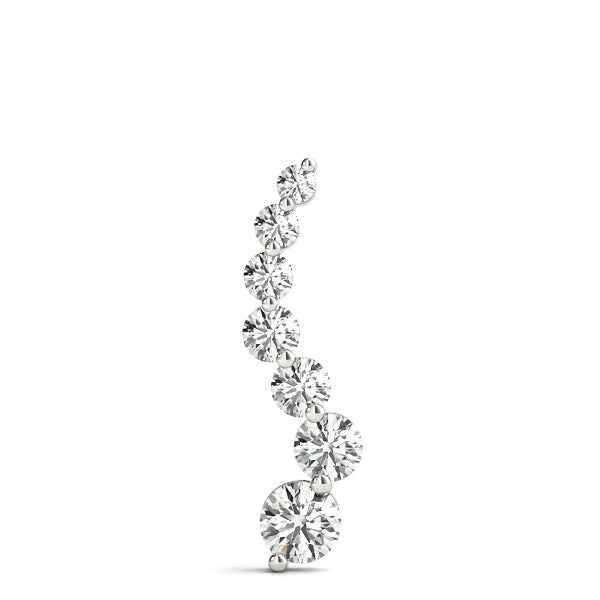 Platinum 1 CT Diamond Journey Pendant Necklace