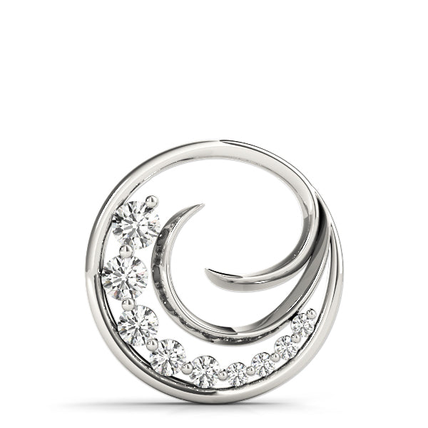 18K White Gold 1 CT Diamond Journey Pendant