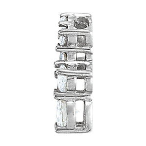 18K White Gold 1 CT Diamond Journey Pendant