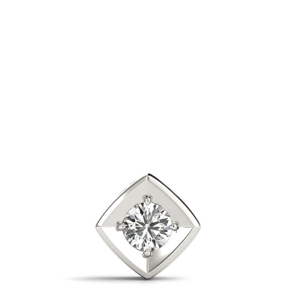 1 CT Diamond 18K White Gold Solitaire Pendant