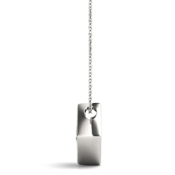 1 CT Diamond 18K White Gold Solitaire Pendant