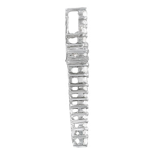14K White Gold Diamond Cross Pendant
