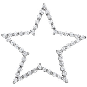 Platinum 1 CT Diamond Fashion Cluster Pendant