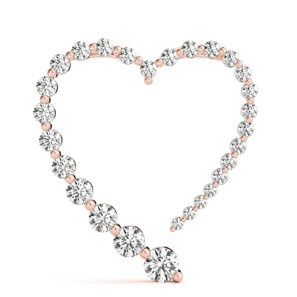 18K Rose Gold 1 ct tw Fashion Diamond Pendant