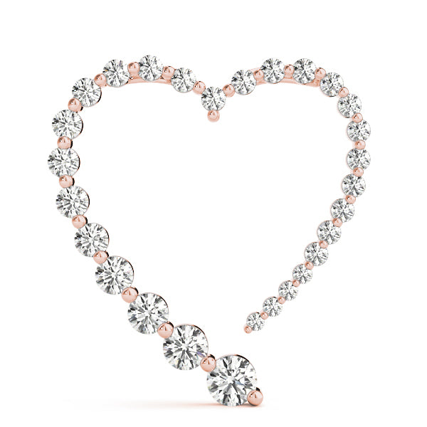 14K Rose Gold Diamond Journey Pendant