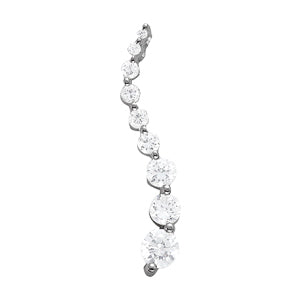 Platinum 1/4 CT Diamond Journey Pendant Necklace