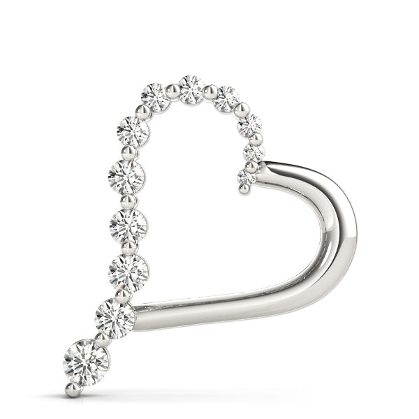 18K White Gold Multi-Diamond Fashion Pendant