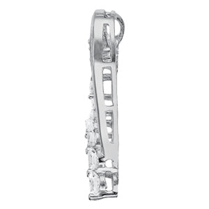 14K White Gold Diamond Cluster Fashion Pendant