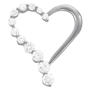 18K White Gold Multi-Diamond Fashion Pendant