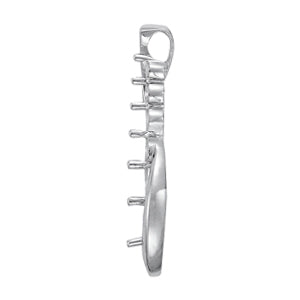 14K White Gold Round Diamond Fashion Pendant