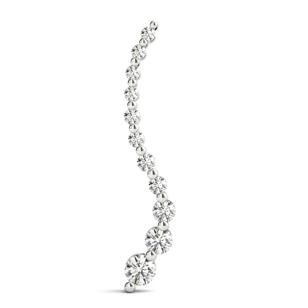 14K White Gold Diamond Journey Pendant