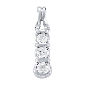 Platinum White Diamond Love Knot Pendant