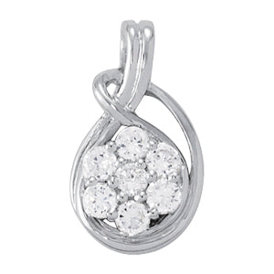 Platinum 1/2 CT Diamond Love Knot Pendant