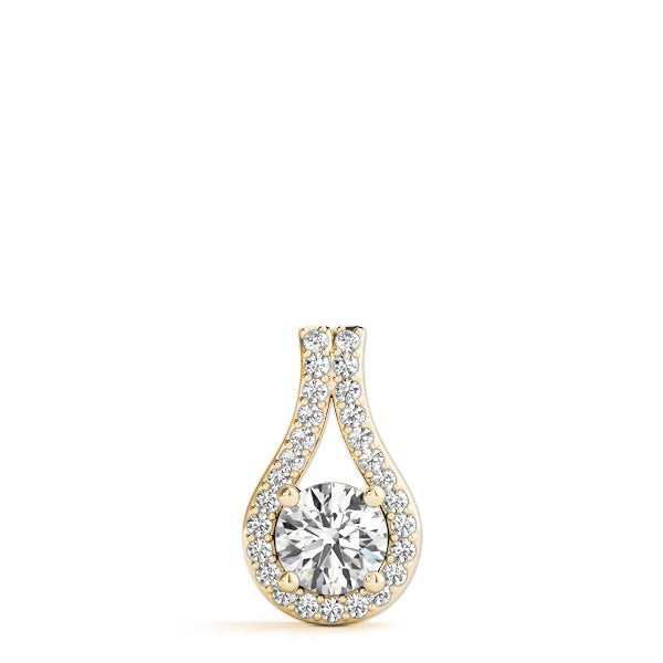 18K Yellow Gold 1 ct Diamond Pendant Necklace