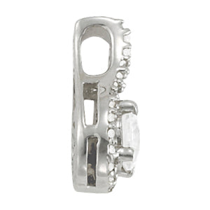Platinum Round Diamond Solitaire Pendant