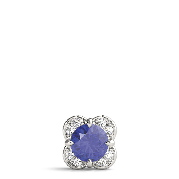 Platinum Round Diamond Halo Pendant
