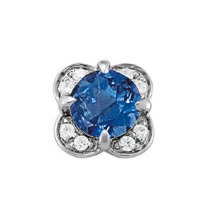 14K White Gold Round Diamond Halo Pendant