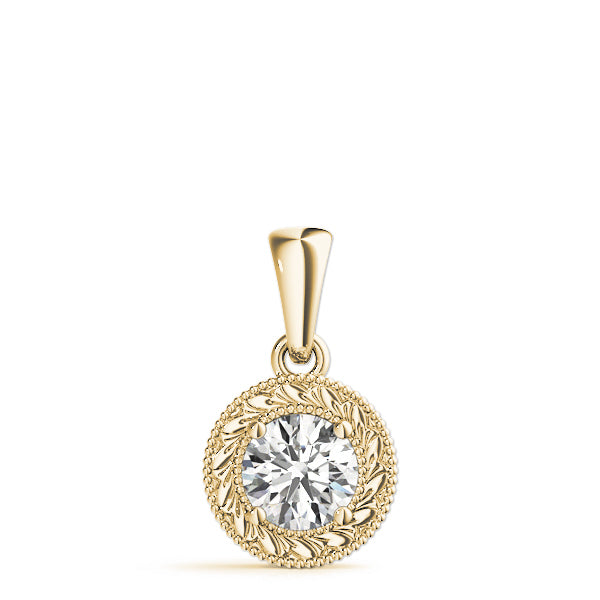 1ct Diamond Solitaire Pendant - 18K Yellow Gold