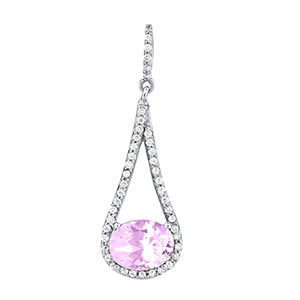 14K White Gold Diamond Fashion Pendant