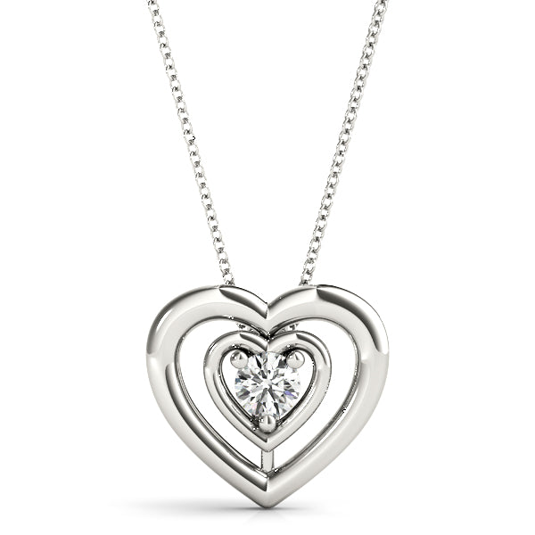 1/2 CT Platinum Round Diamond Solitaire Pendant