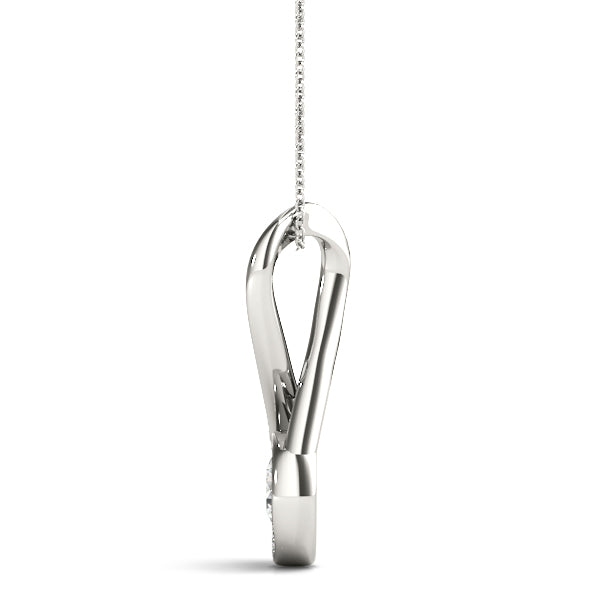 Platinum Round Diamond Solitaire Pendant | 0.5 CT Center