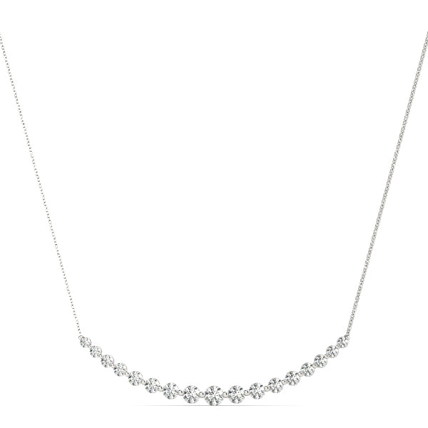 Platinum White Diamond Round Fashion Pendant