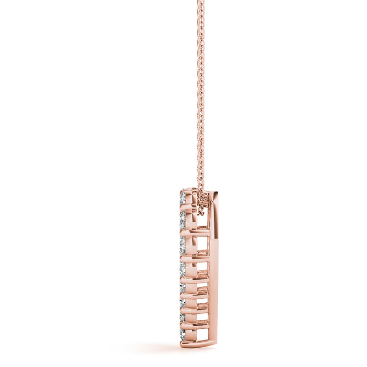 14K Rose Gold 1/3 ct tw Fashion Diamond Pendant
