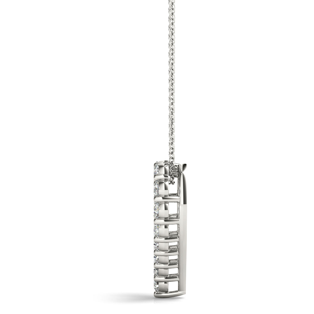 18K White Gold Diamond Fashion Pendant