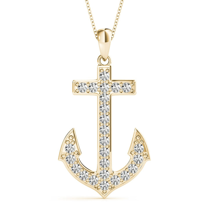 18K Yellow Gold 1/8 ct tw Fashion Diamond Pendant