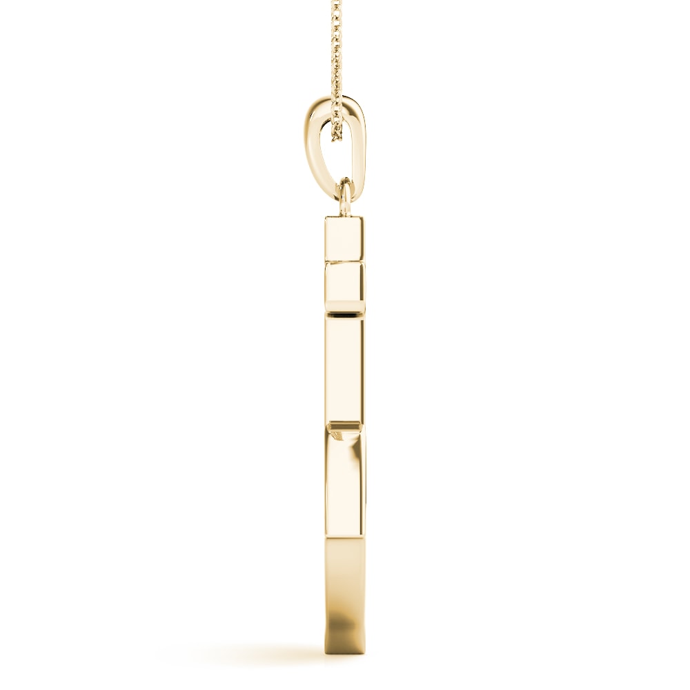 14K Yellow Gold 1/8 ct tw Fashion Diamond Pendant