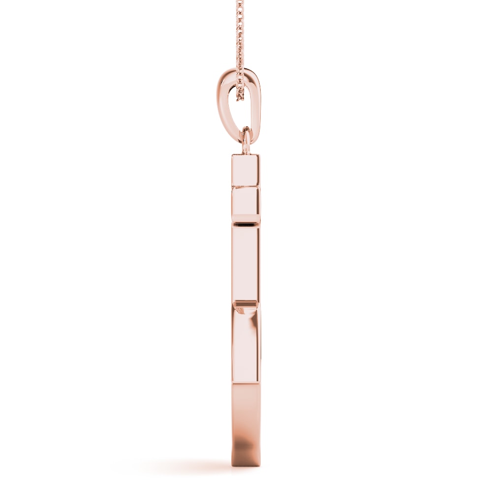 18K Rose Gold 1/8 ct tw Fashion Diamond Pendant