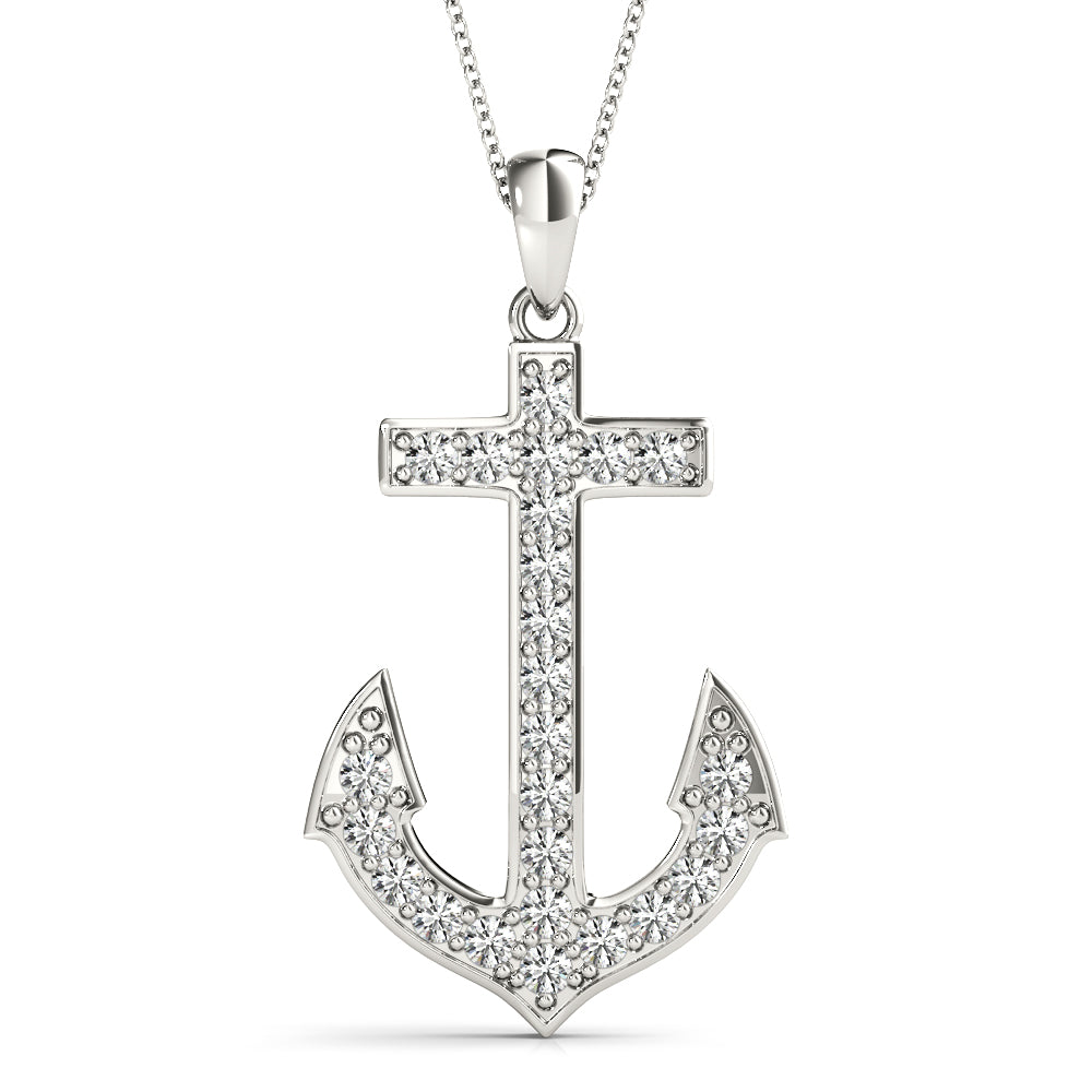 Platinum White Diamond Fashion Pendant