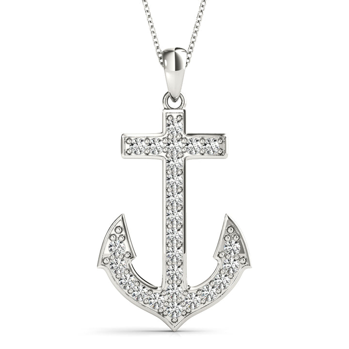 Platinum White Diamond Fashion Pendant