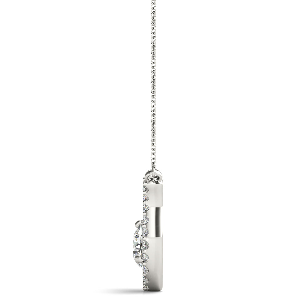 Platinum 3/8 ct Diamond Solitaire Pendant