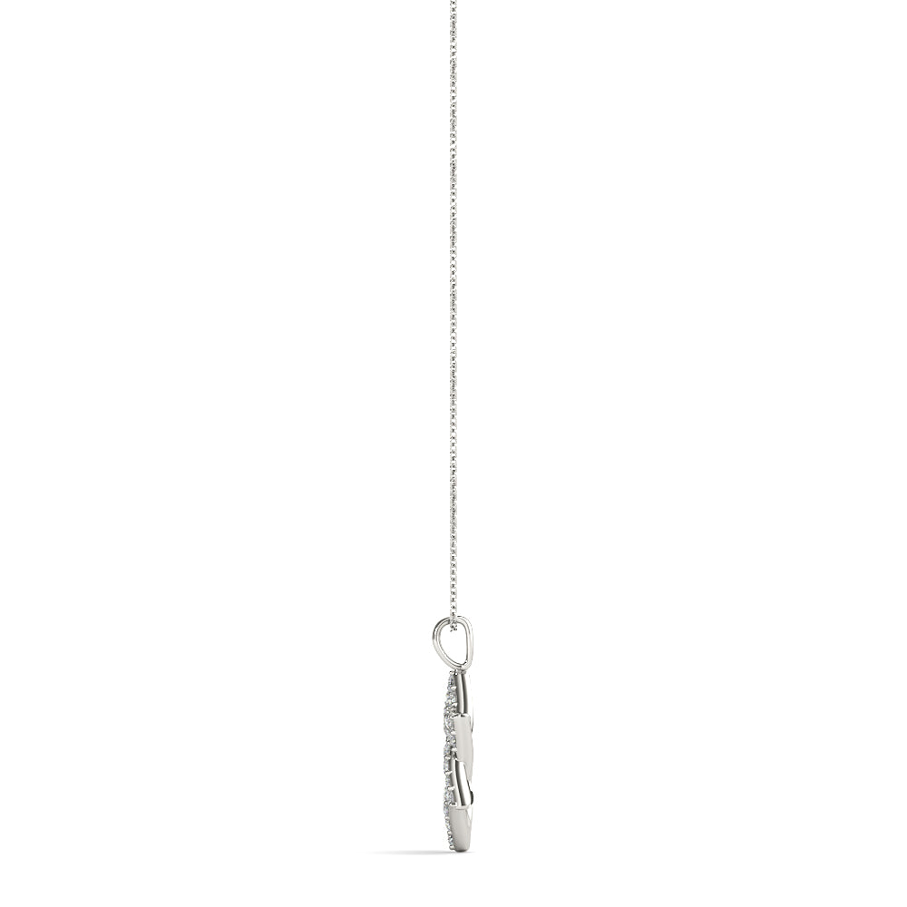 14K White Gold Diamond Fashion Pendant