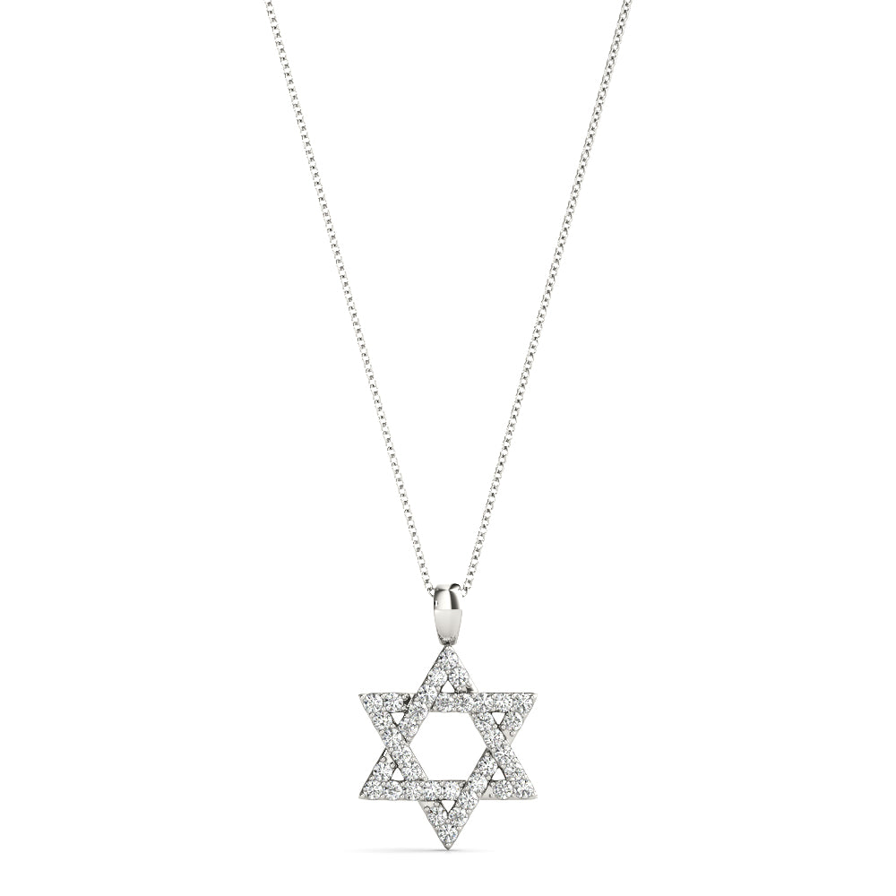 14K White Gold Diamond Fashion Pendant