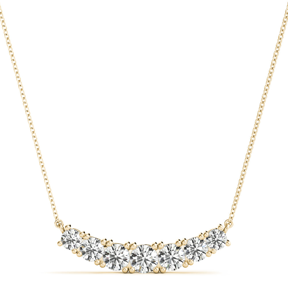 14K Yellow Gold Round Diamond Fashion Pendant