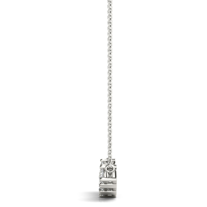 Platinum Diamond Accent Geometric Bar Pendant