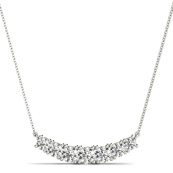 Platinum Diamond Accent Geometric Bar Pendant