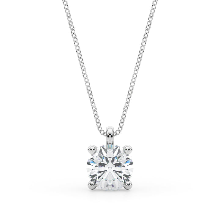 Platinum 1CT Round Diamond Engagement Ring