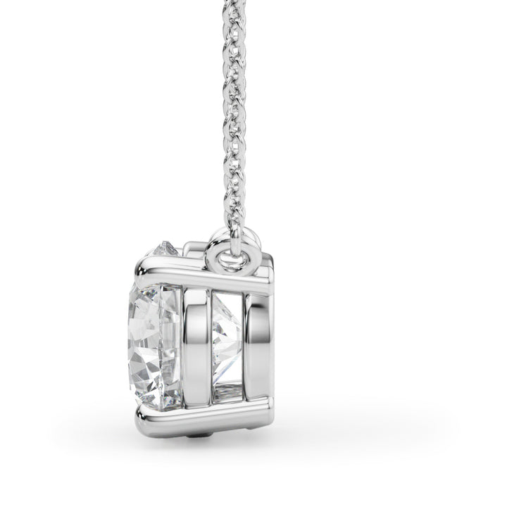 14K White Gold 1ct Diamond Pendant Necklace