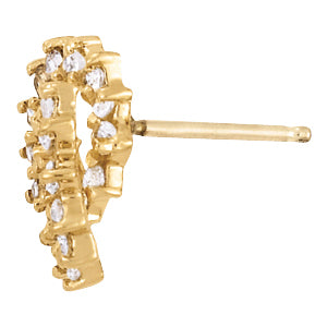 Multi-Diamond Round Cluster Earrings