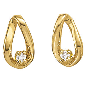 14K White Gold 0.05ct Diamond Stud Earrings