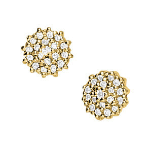 14K White Gold Round Diamond Fashion Earrings
