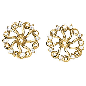 14K White Gold Diamond Fashion Earrings
