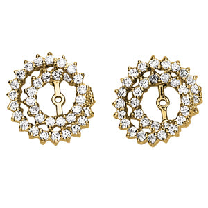 18K White Gold Diamond Fashion Earrings