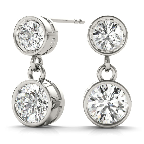Platinum 0.25 CT Round Diamond Stud Earrings