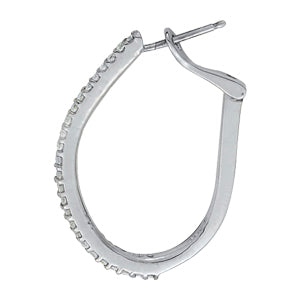 Platinum Diamond Fashion Hoop Earrings - 1/2 CT Total