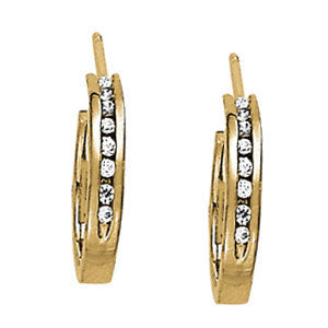 White Gold 1 CT Diamond Hoop Earrings